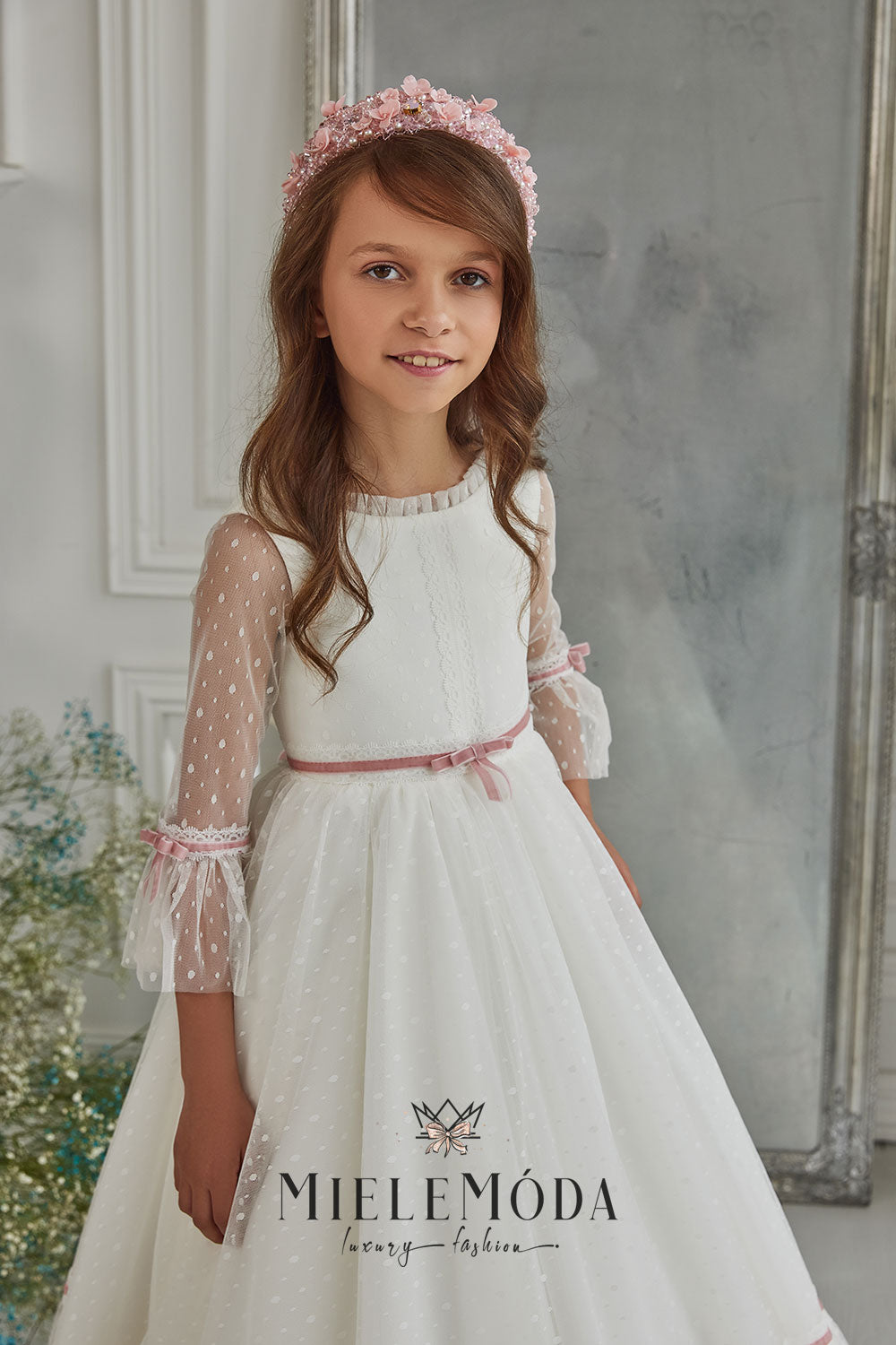 Inez Luxury Flower Girl Communion Dress