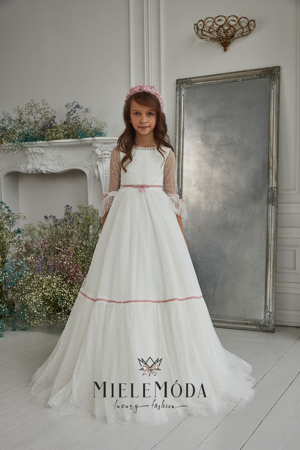 Inez Luxury Flower Girl Communion Dress