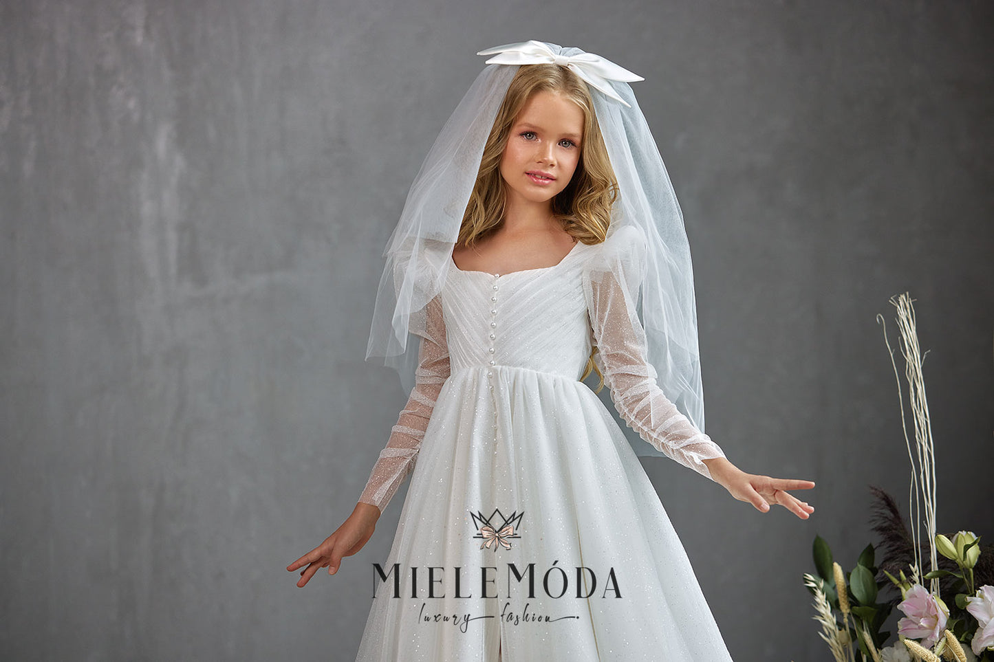 Isadora Luxury Flower Girl Communion Dress