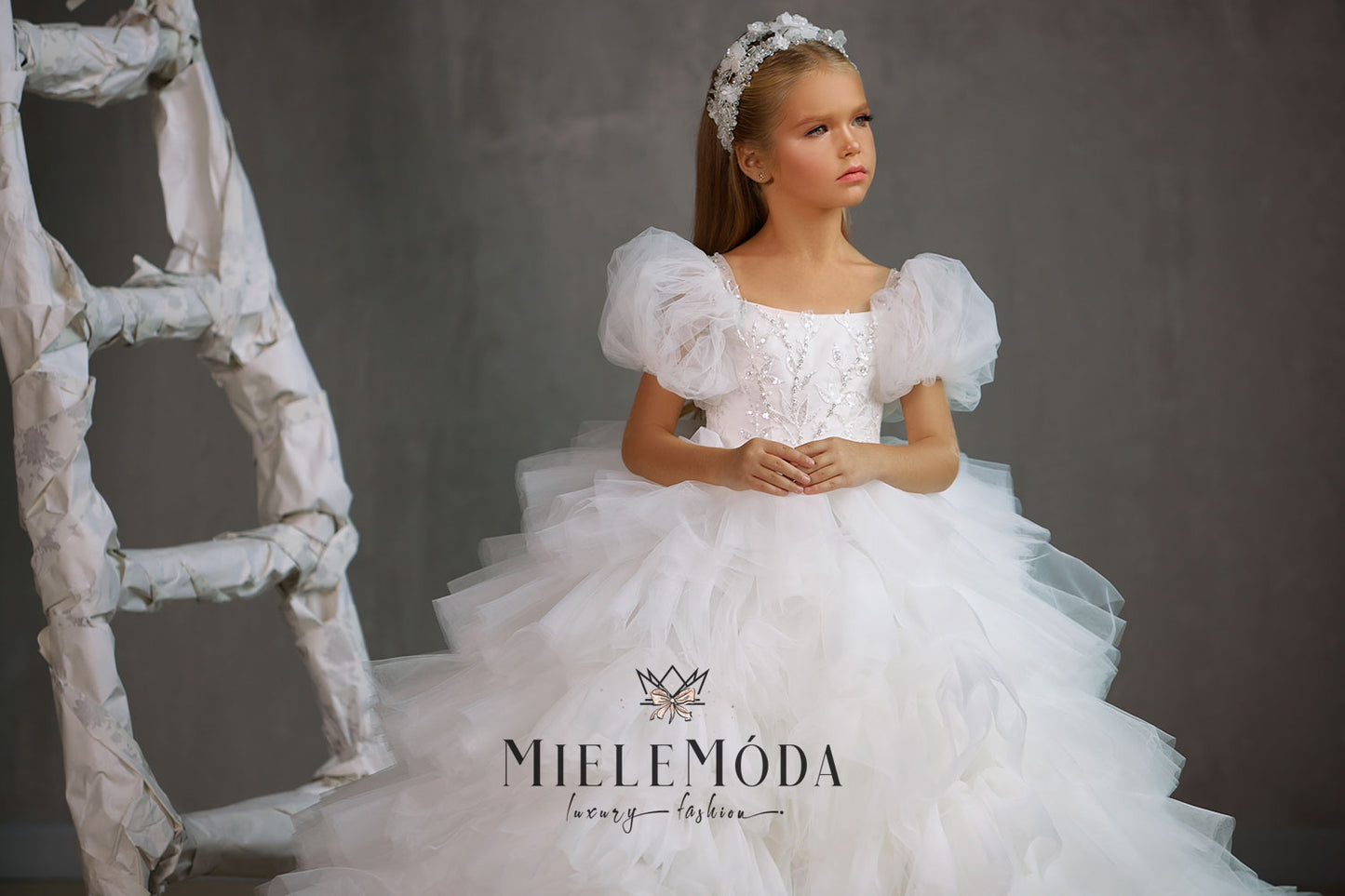 Jacie Luxury Flower Girl Communion Dress
