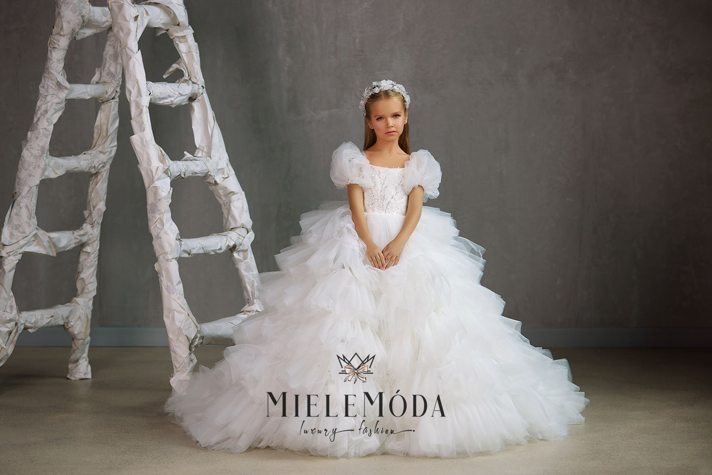 Jacie Luxury Flower Girl Communion Dress
