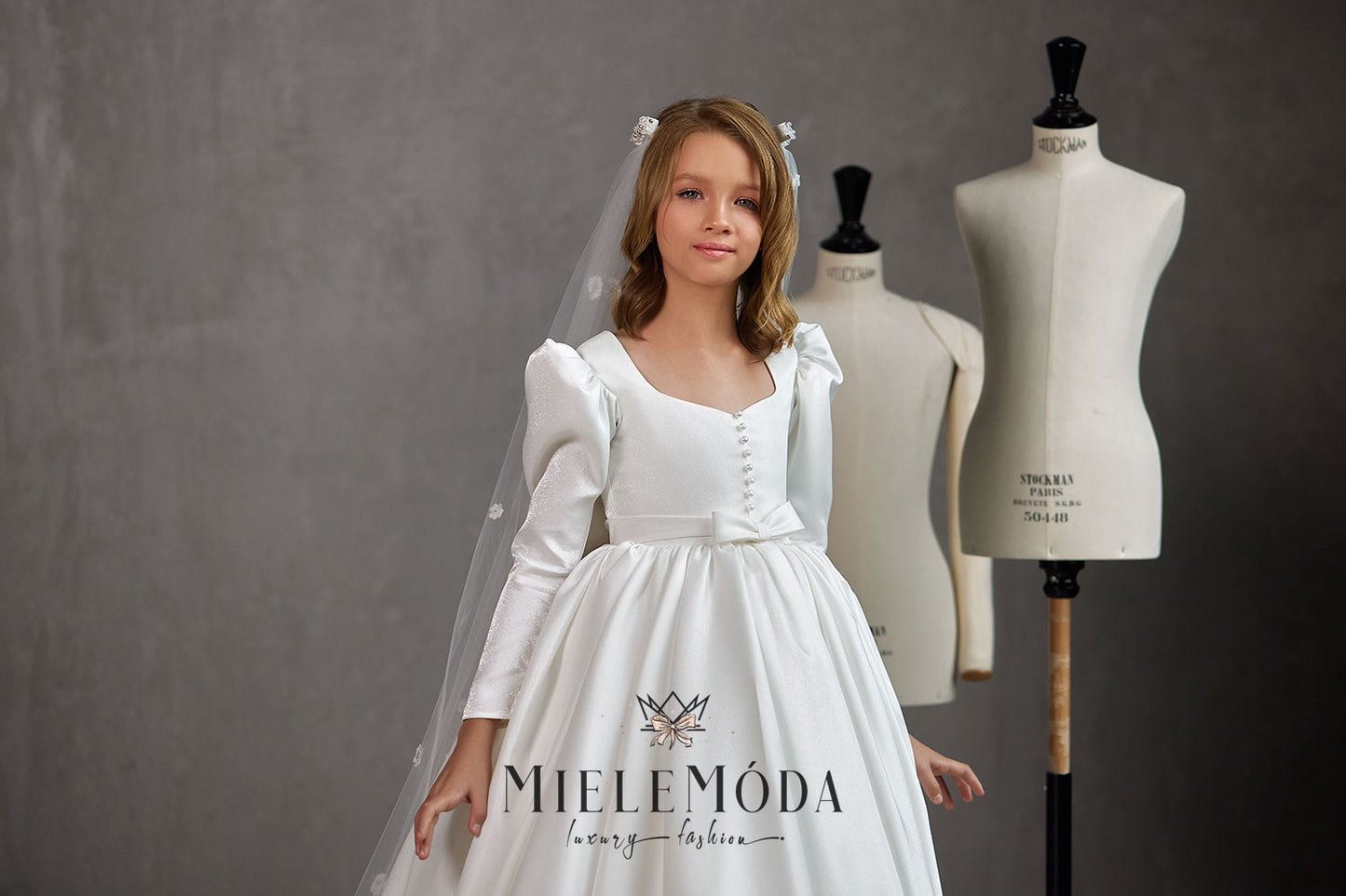 Leya Luxury Flower Girl Communion Dress