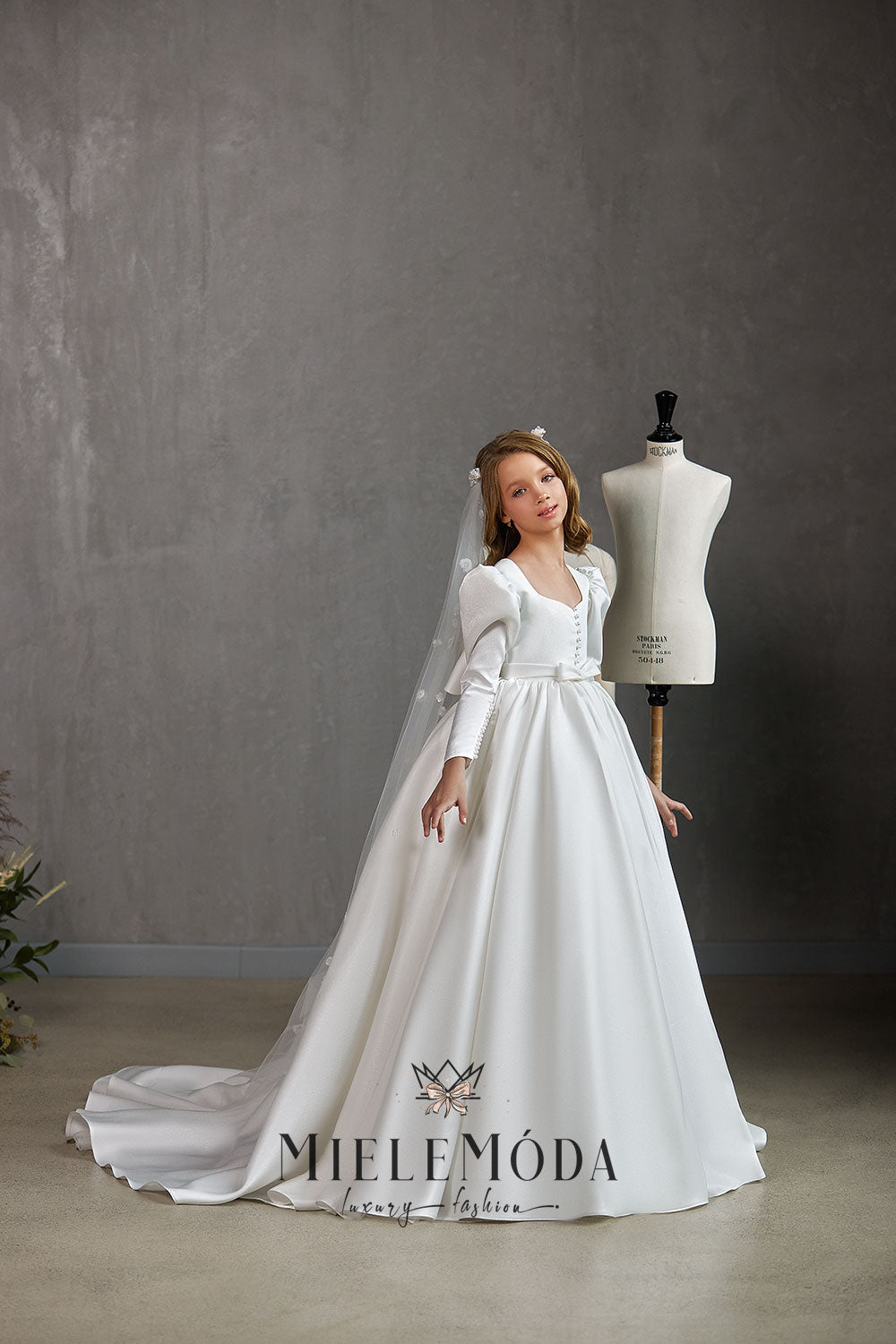 Leya Luxury Flower Girl Communion Dress