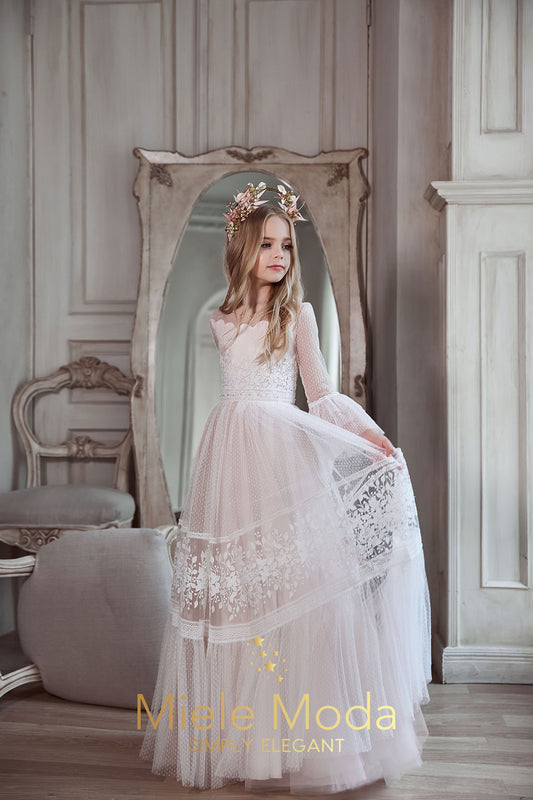 Lucie Boho Flower Girl Dress