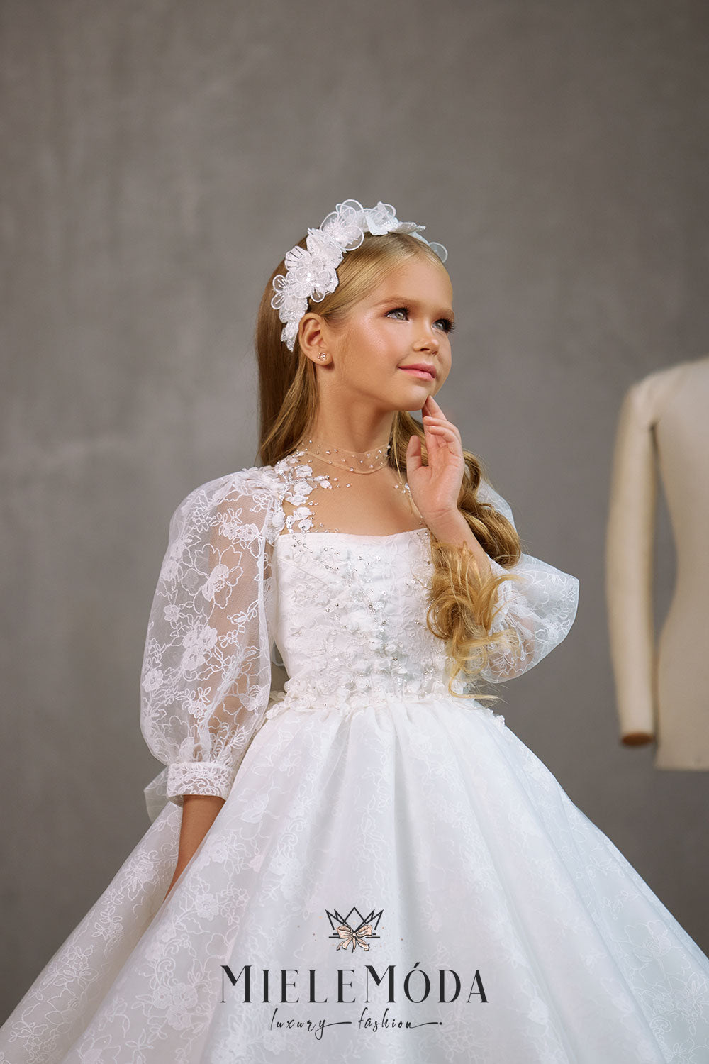 Marina Luxury Flower Girl Communion Dress Marina Luxury Flower Girl Communion Dress