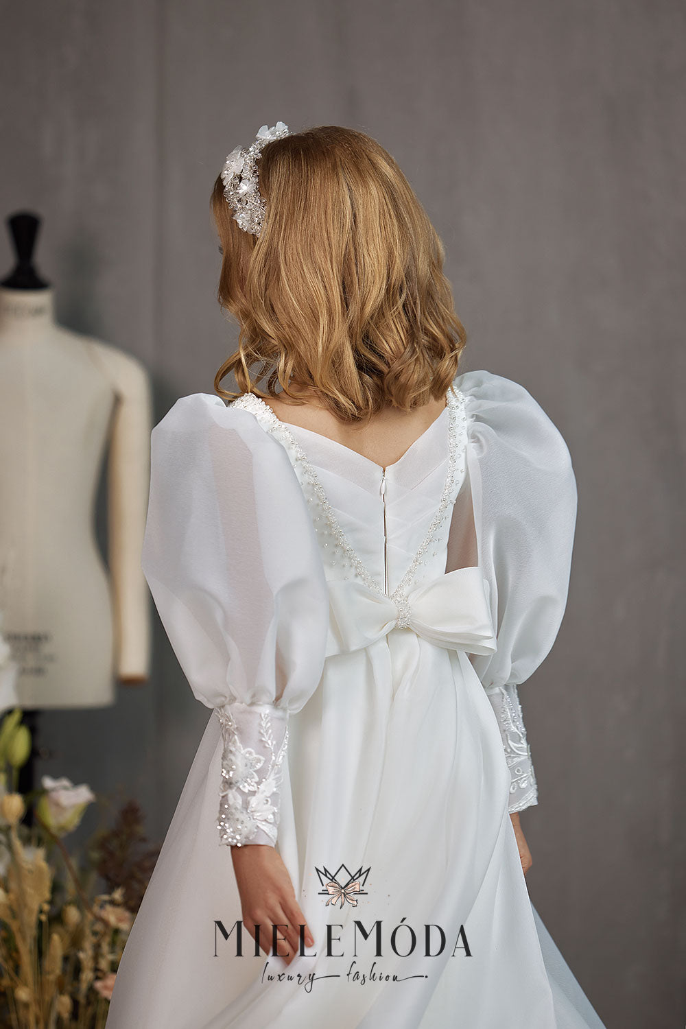 Mercedes Luxury Flower Girl Communion Dress