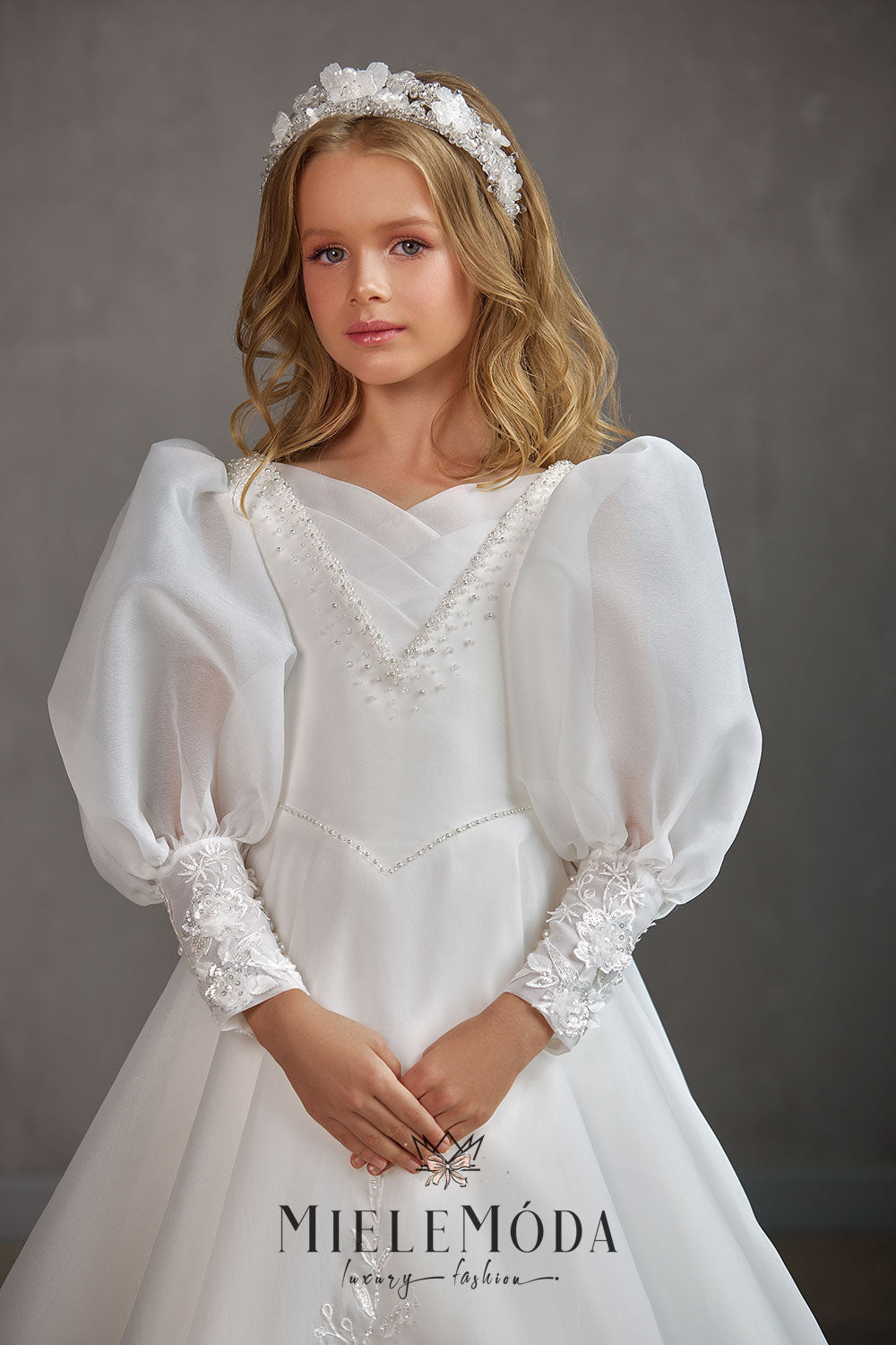 Mercedes Luxury Flower Girl Communion Dress