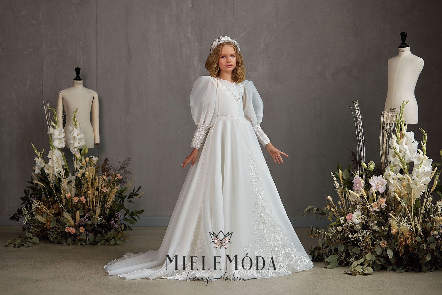 Mercedes Luxury Flower Girl Communion Dress