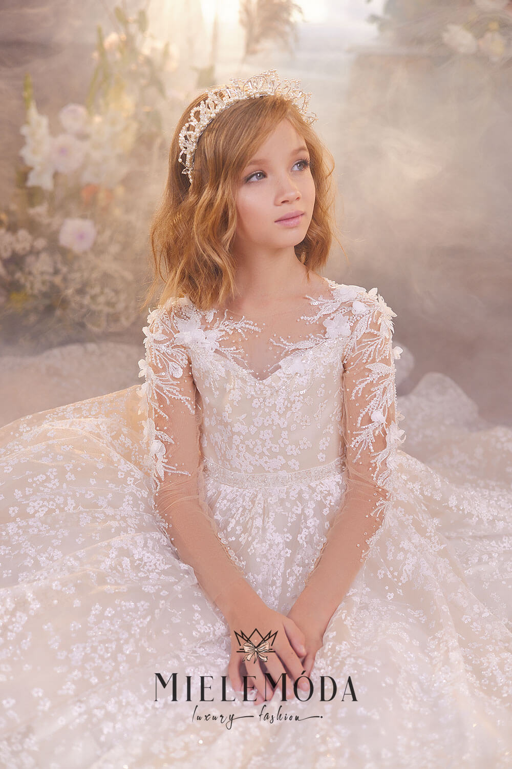 Milena Luxury Flower Girl Dress