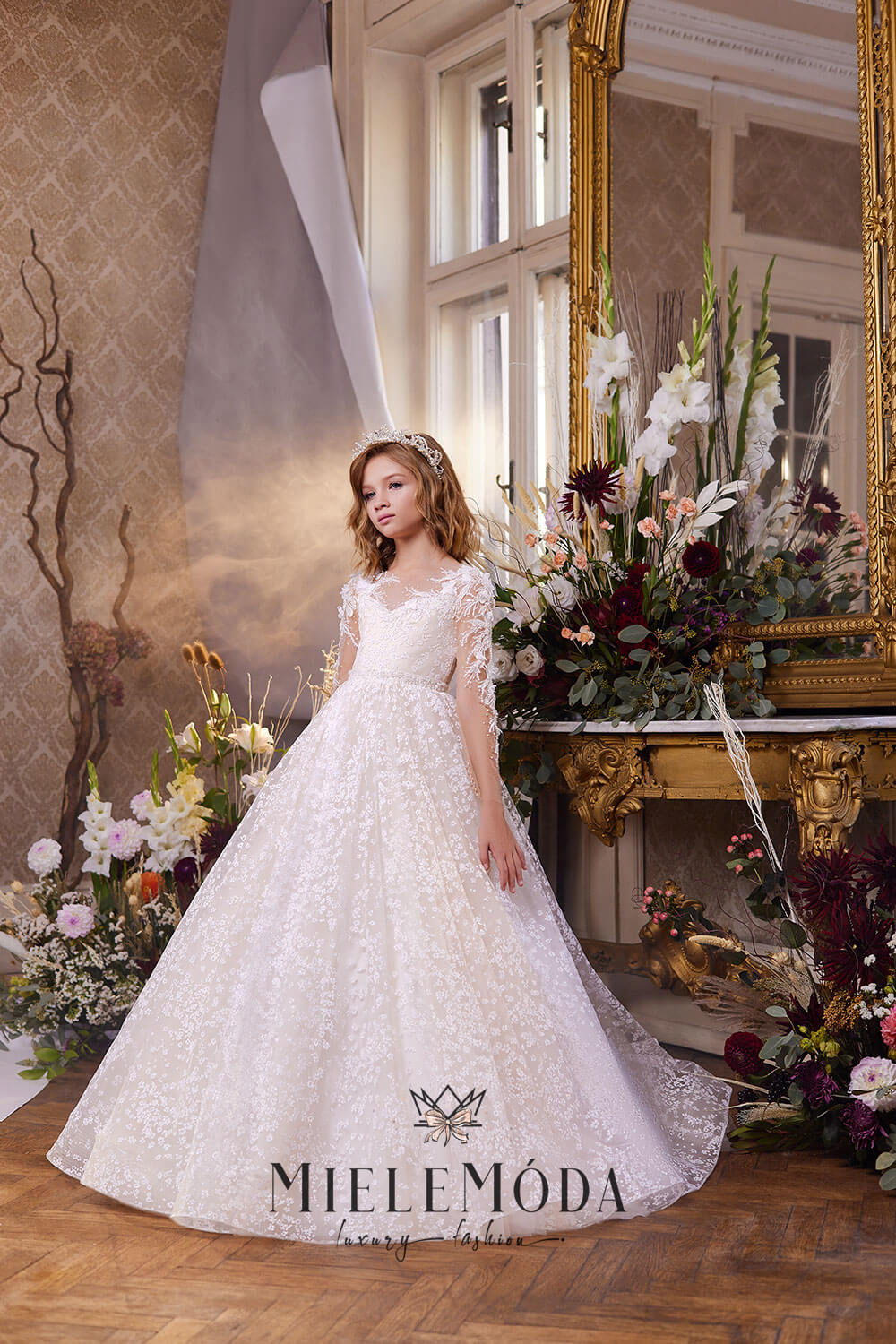 Milena Luxury Flower Girl Dress