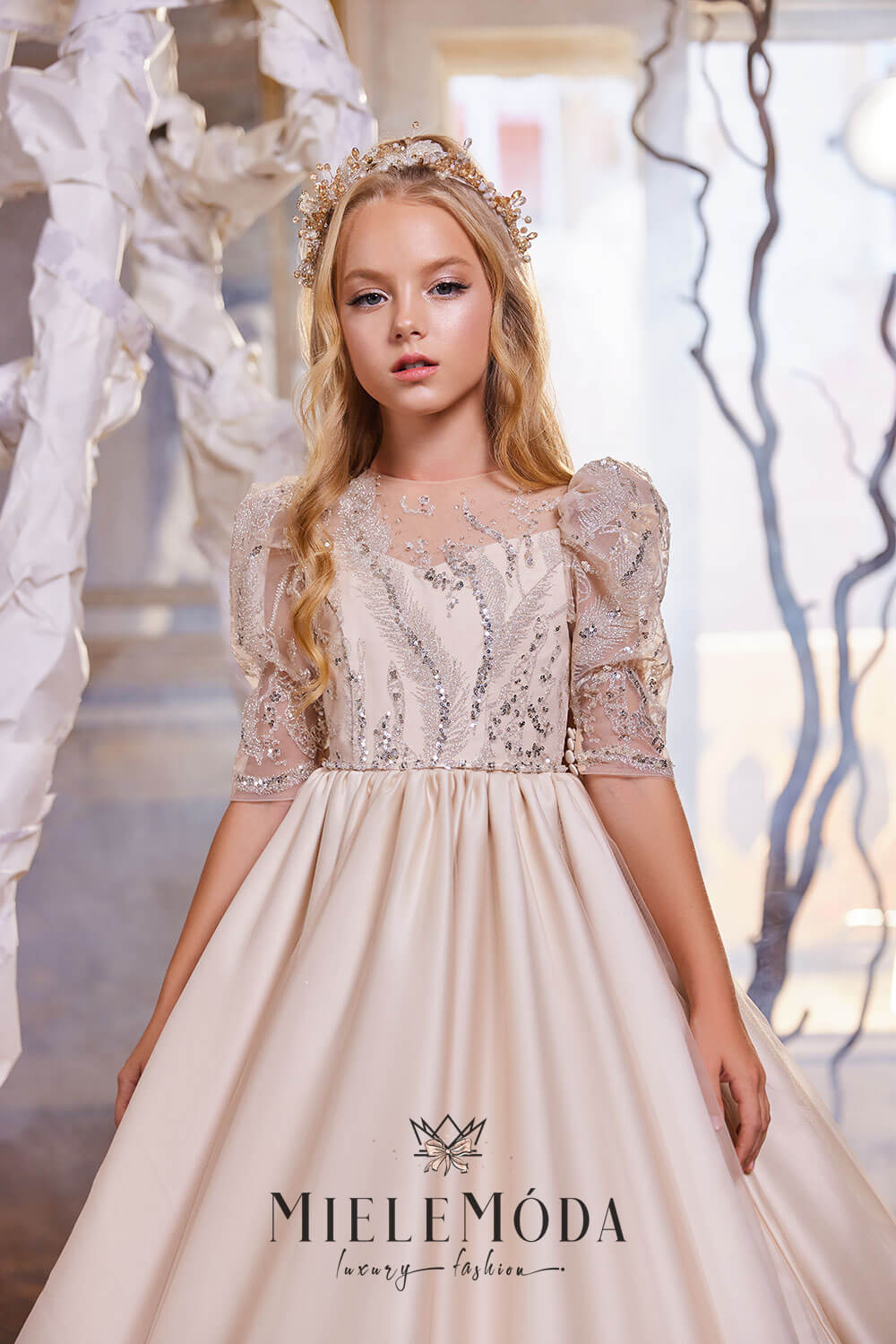 Nadejda Luxury Flower Girl Dress