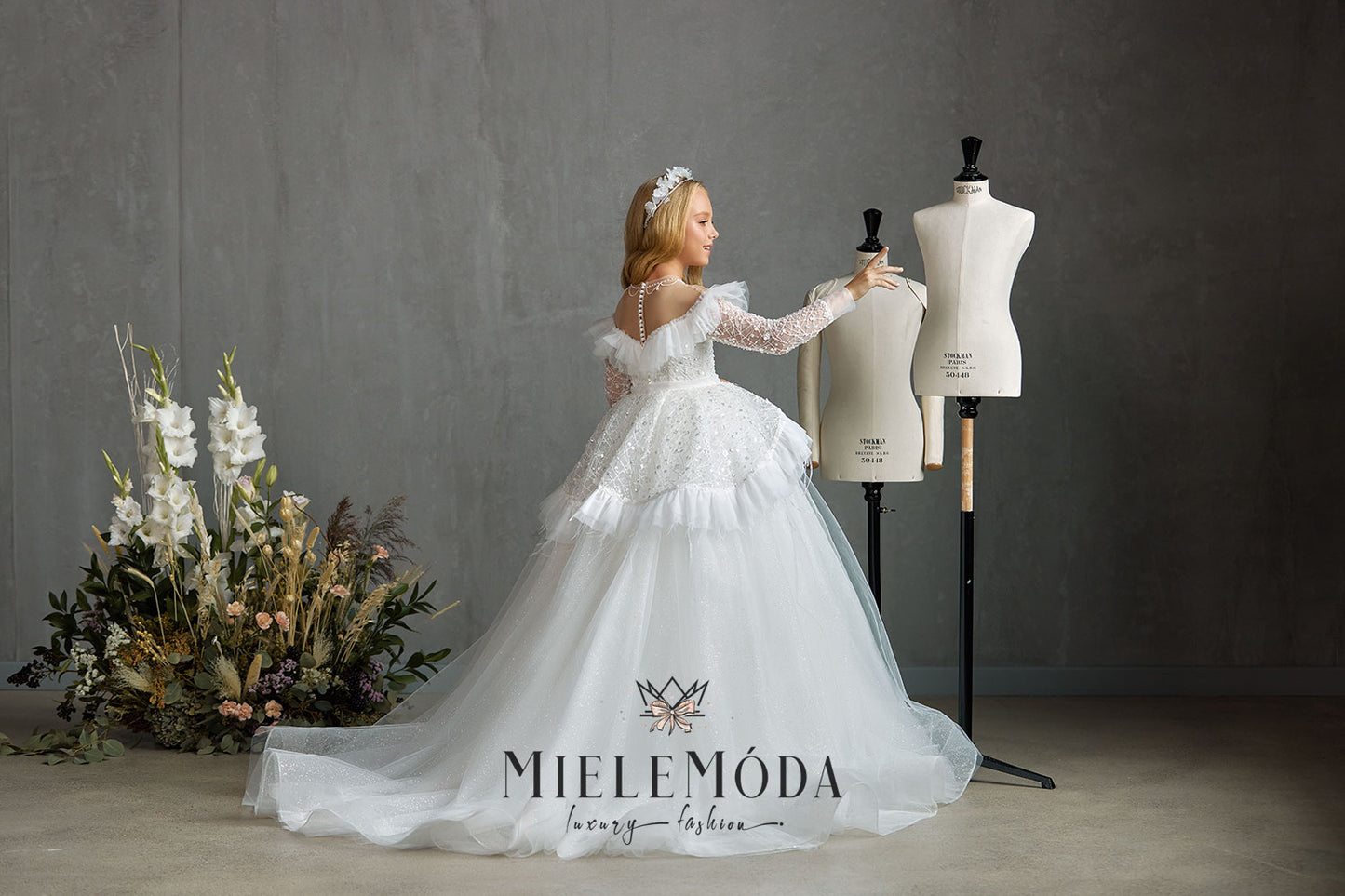 Natalia Luxury Flower Girl Communion Dress