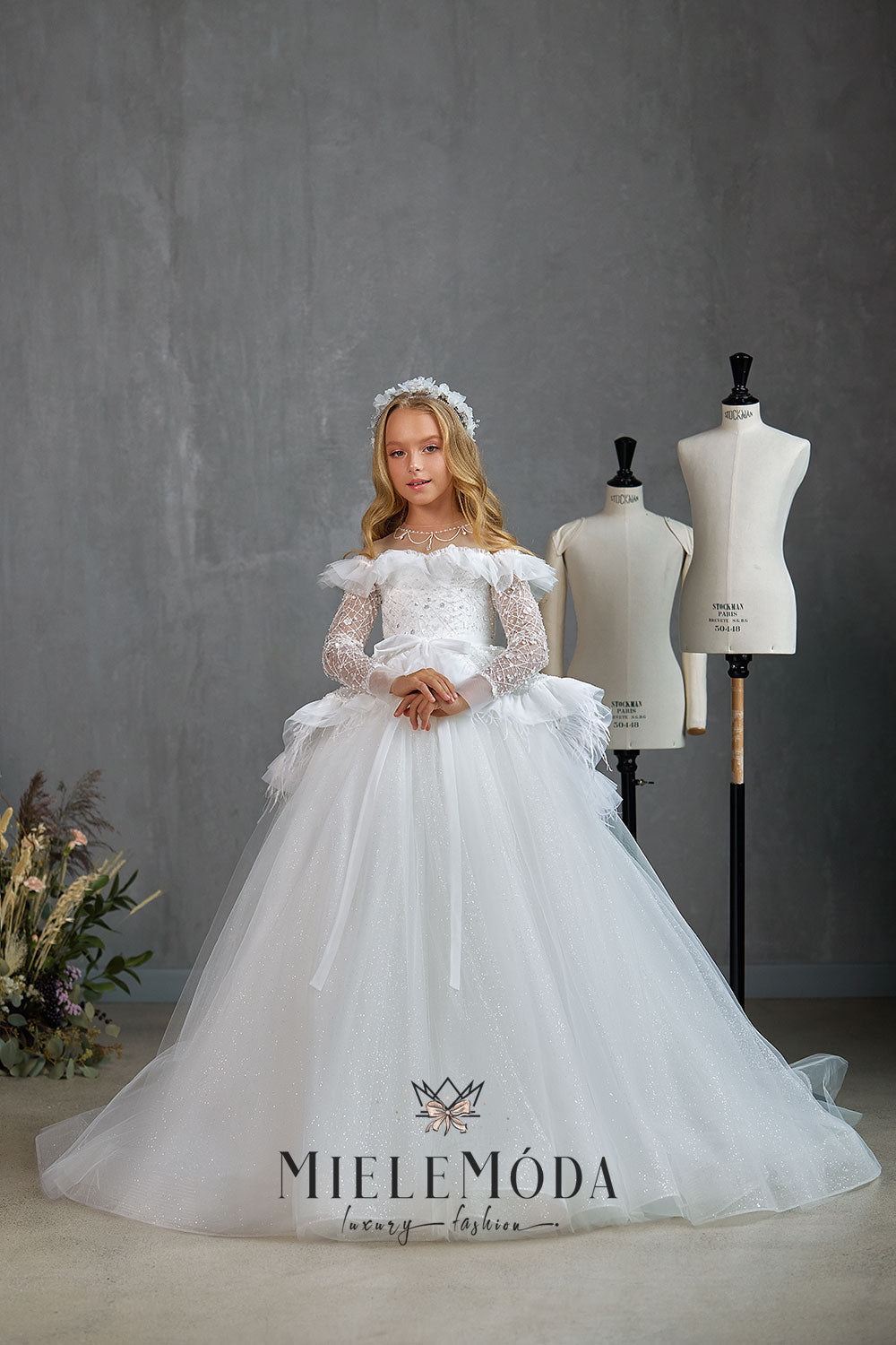 Natalia Luxury Flower Girl Communion Dress