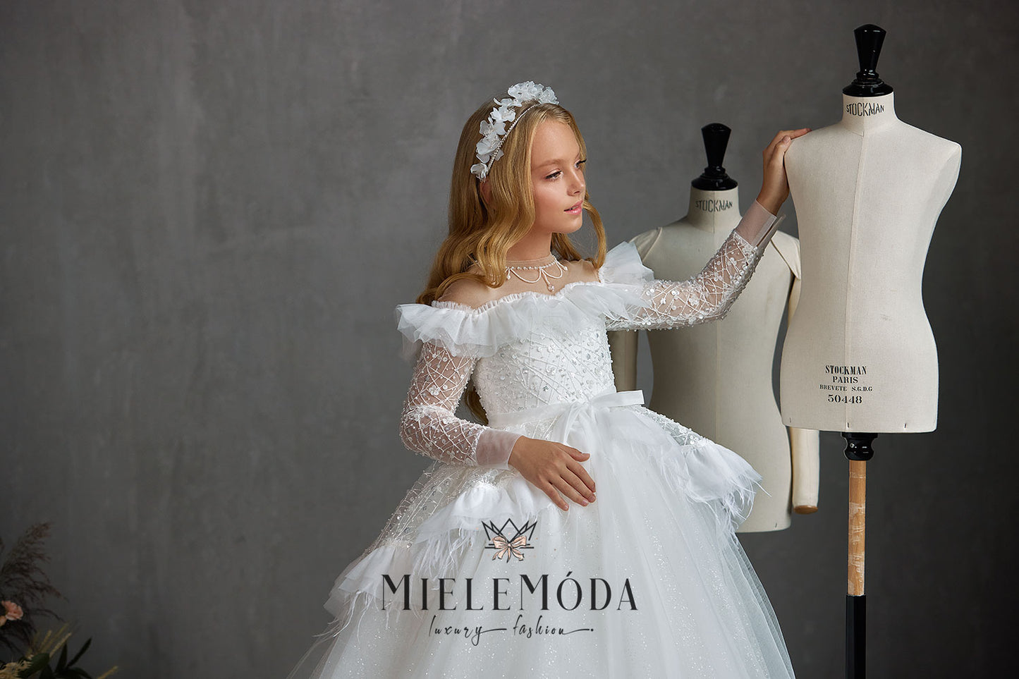 Natalia Luxury Flower Girl Communion Dress