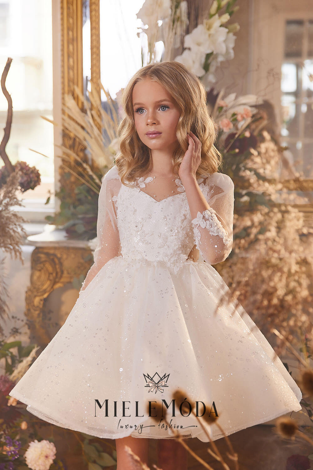 Nedelya Luxury Flower Girl Dress - Miele Moda Luxury Fashion 12/14Y (38) / Ivory (as pictured) / Rush: Ships in 4-6 business weeks (+$175 Surcharge) Nedelya Luxury Flower Girl Dress - Miele Moda Luxury Fashion 12/14Y (38) / Ivory (as pictured) / Rush: Ships in 4-6 business weeks (+$175 Surcharge)
