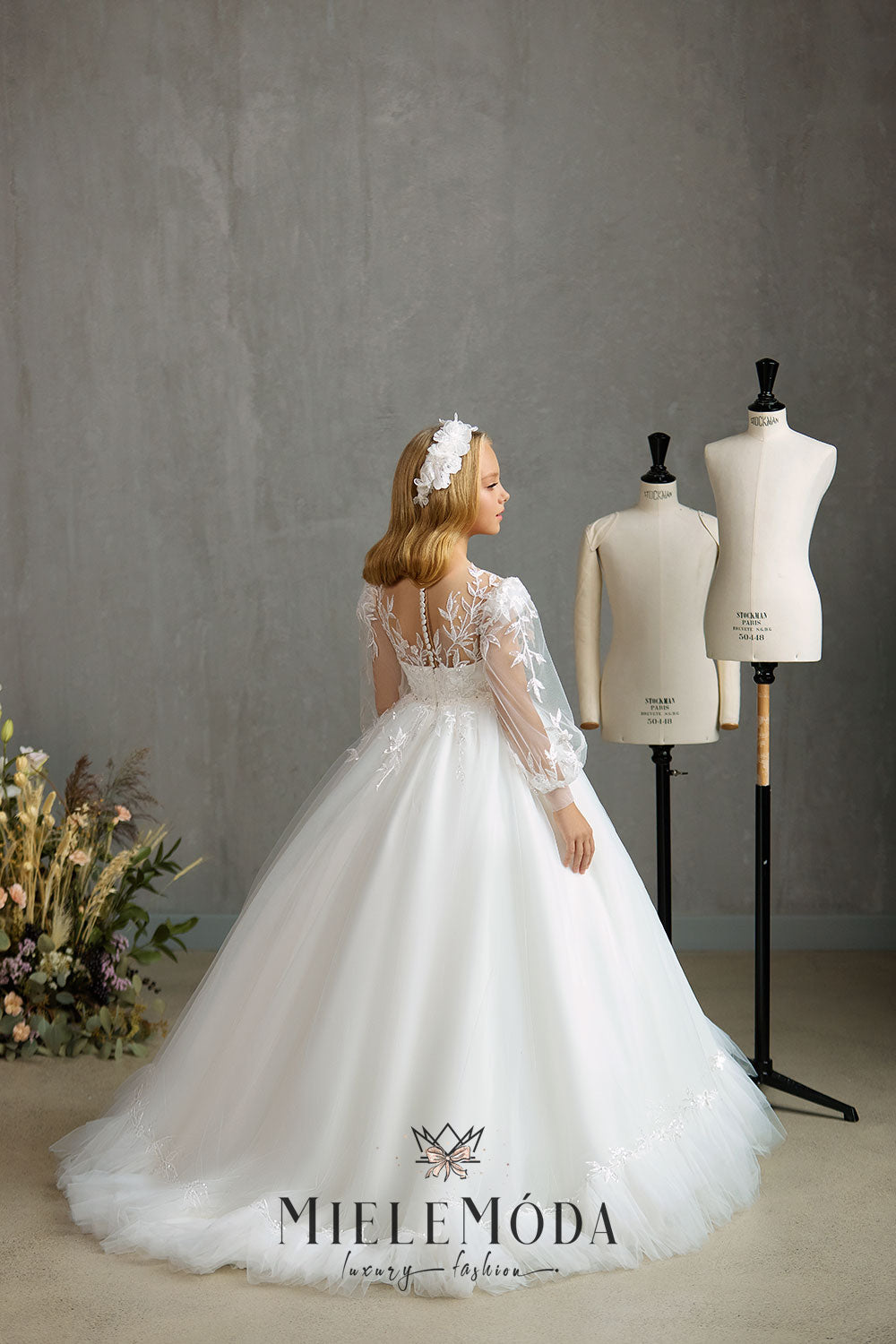 Nina Luxury Flower Girl Communion Dress