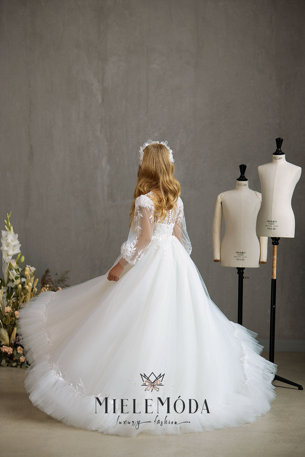 Nina Luxury Flower Girl Communion Dress