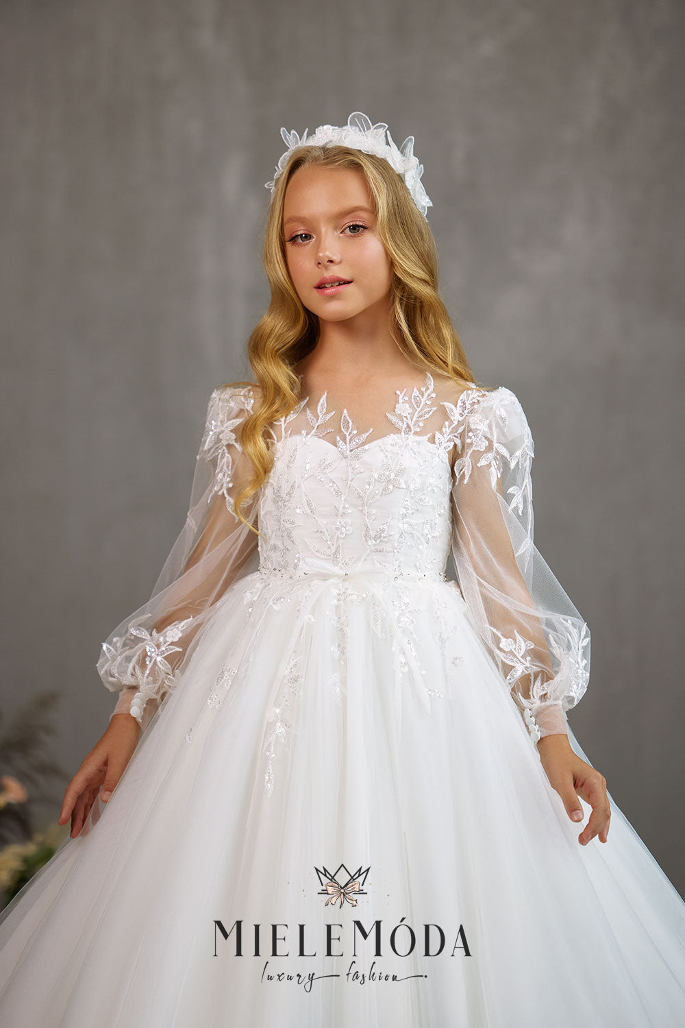 Nina Luxury Flower Girl Communion Dress