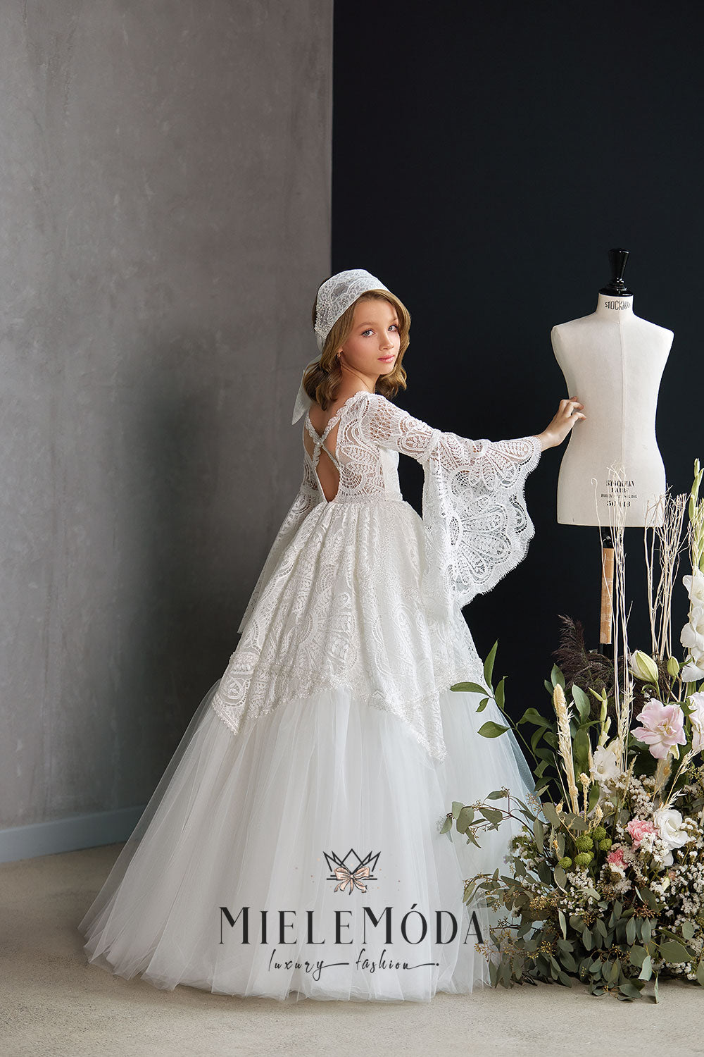 Reina Luxury Flower Girl Communion Dress