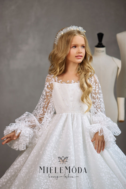 Sapphire Luxury Flower Girl Communion Dress