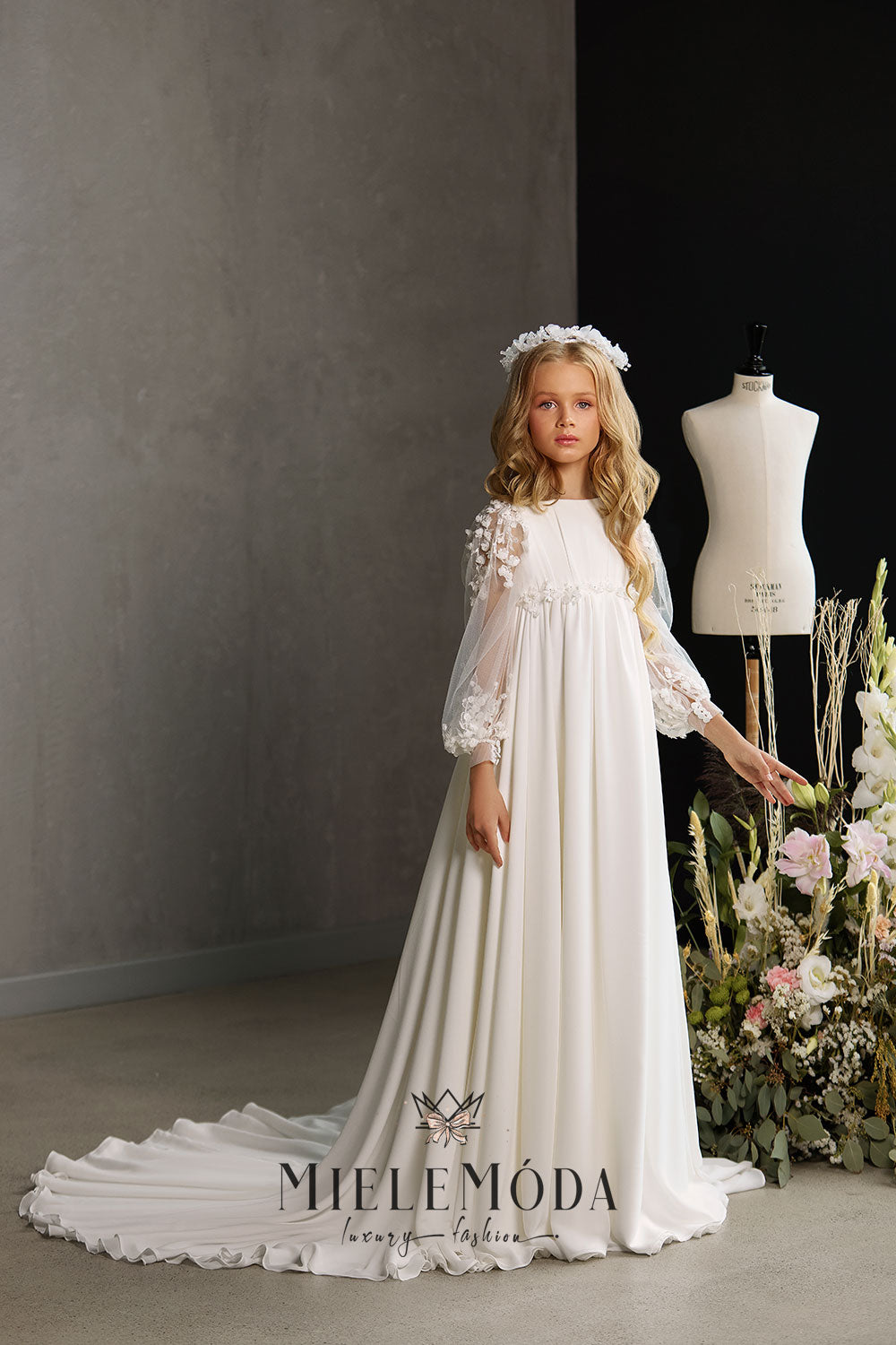 Sierra Luxury Flower Girl Communion Dress