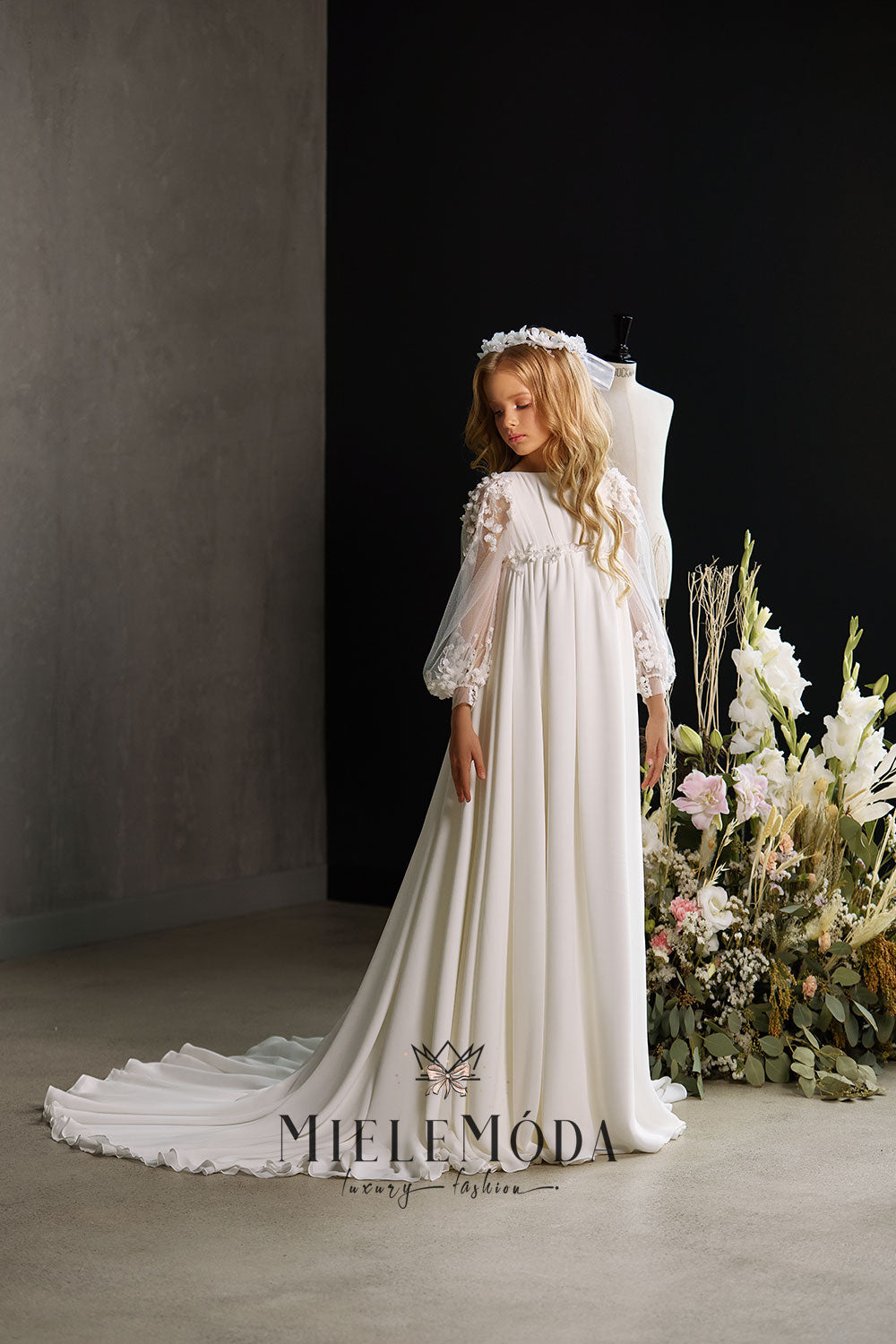 Sierra Luxury Flower Girl Communion Dress
