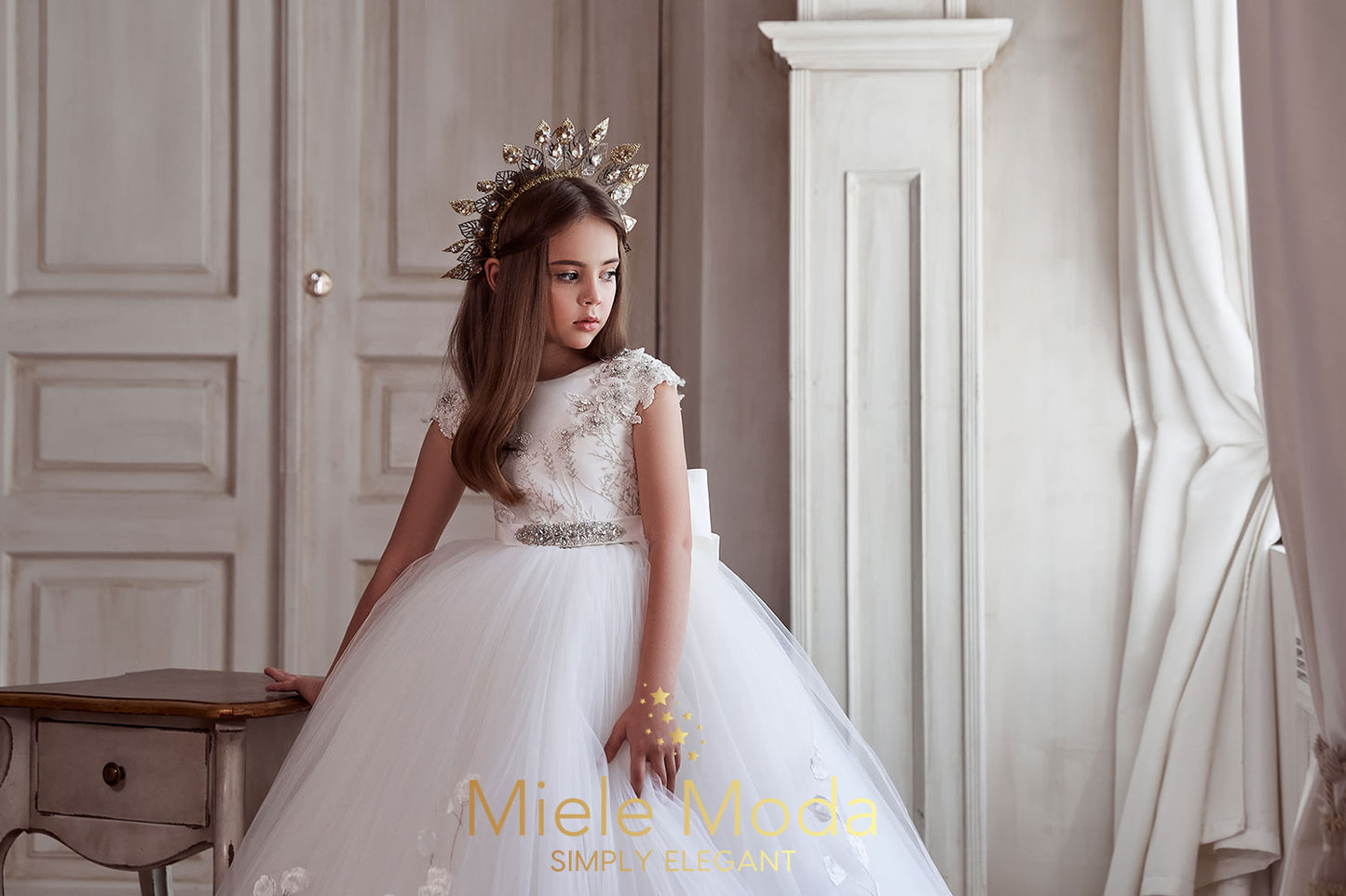 Stéphanie Luxury Flower Girl Dress