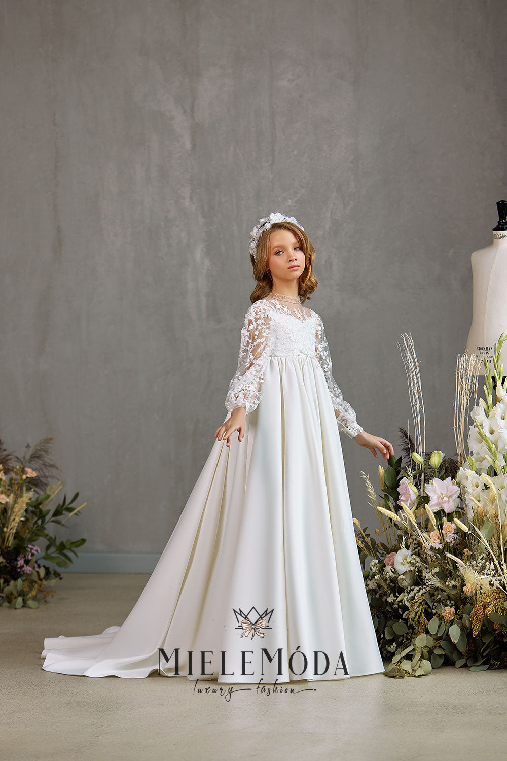 Tia Luxury Flower Girl Communion Dress