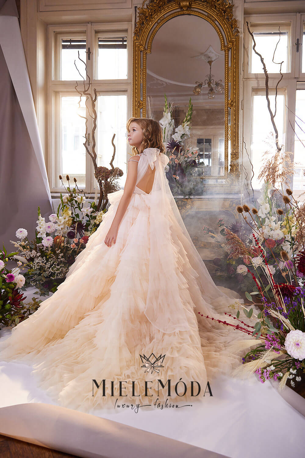 Vessela Luxury Flower Girl Ombré Dress