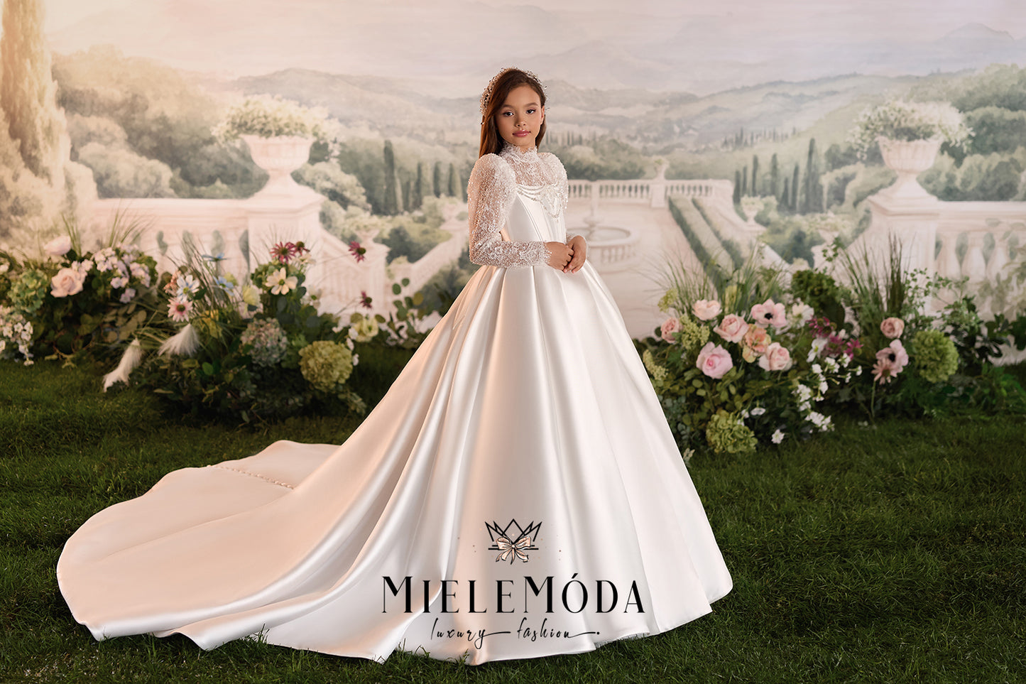 Adelina Couture Flower Girl Communion Dress