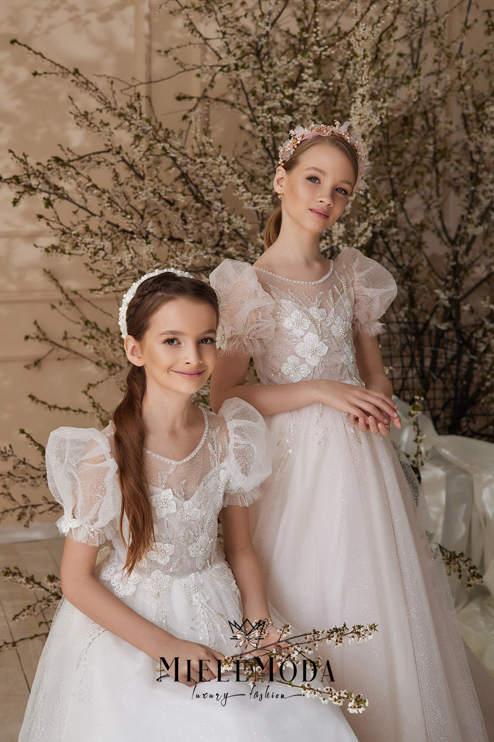 Amedea Couture Flower Girl Dress - Miele Moda Luxury Fashion