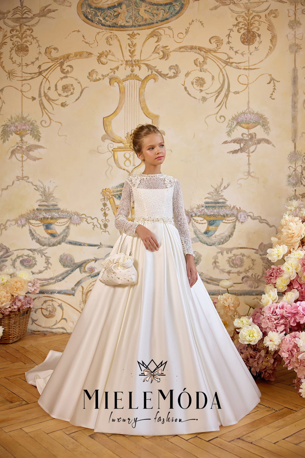 Bianca Noelle Couture Flower Girl Communion Dress