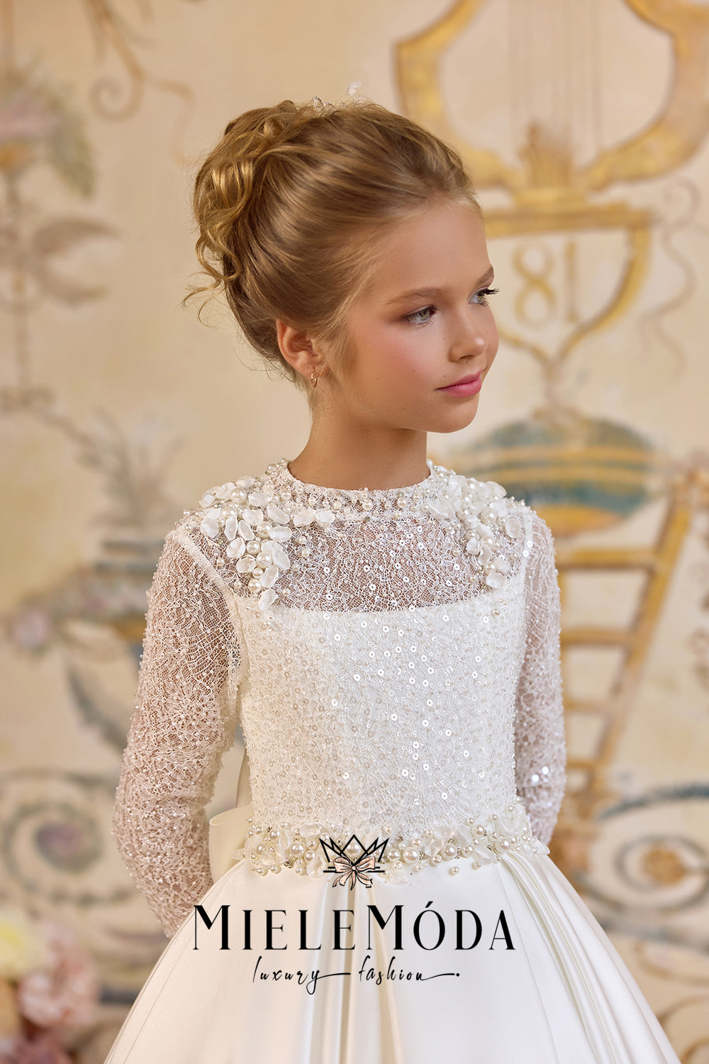 Bianca Noelle Couture Flower Girl Communion Dress