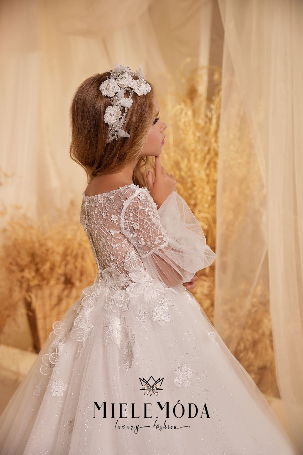 Camellia Luxury Couture Flower Girl Dress