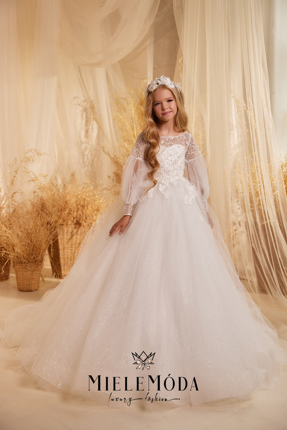 Camellia Luxury Couture Flower Girl Dress