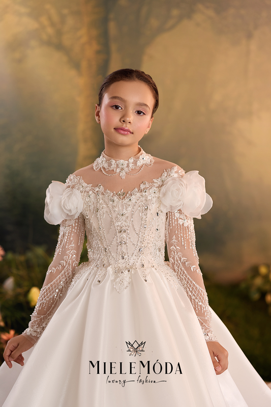 Camille Couture Flower Girl Lace First Communion Dress