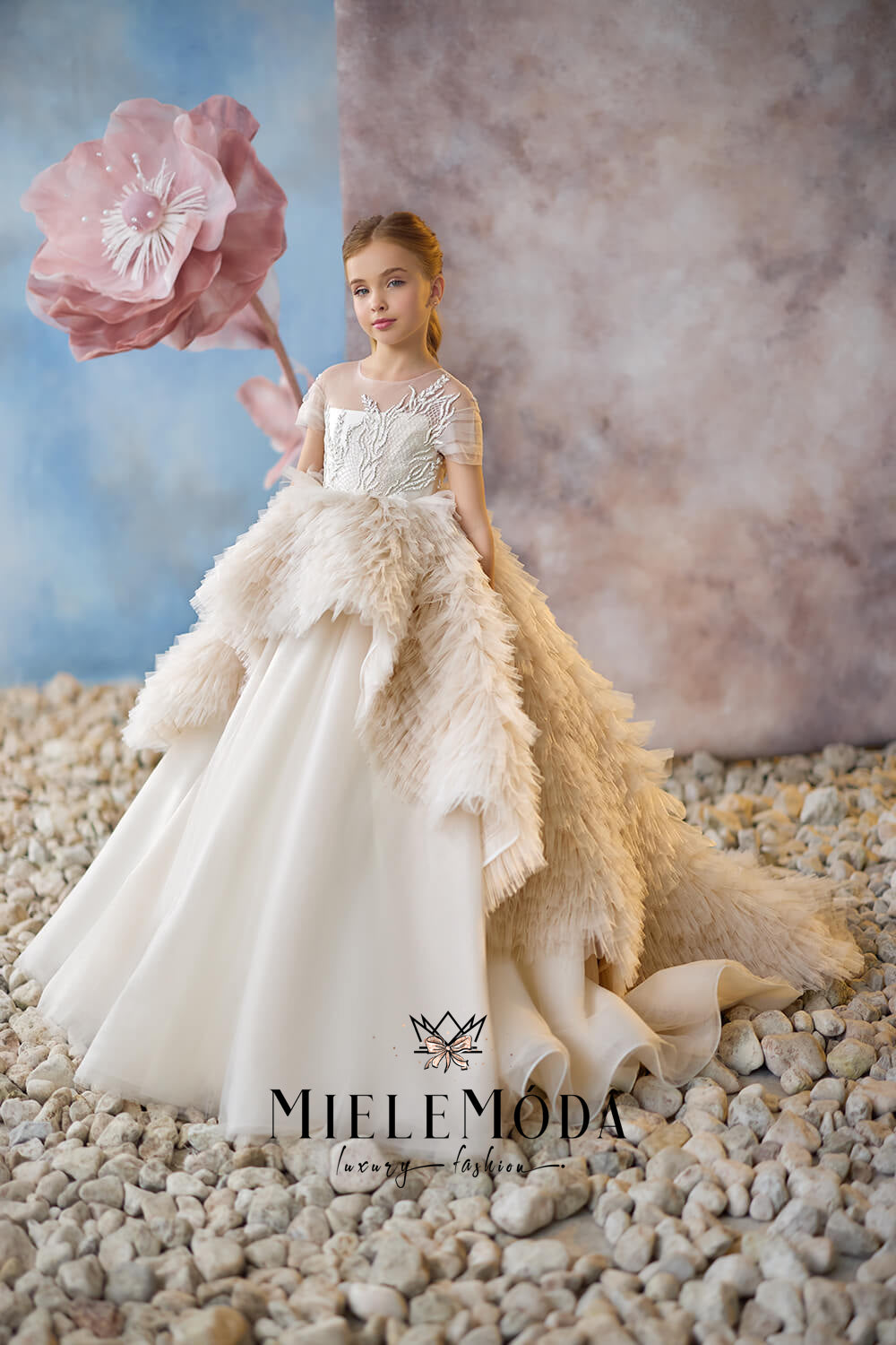 Celestial Dream Luxury Flower Girl Dress