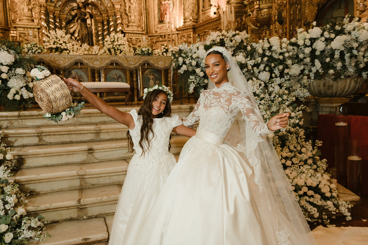 Coraline_Flower_Girl_Couture_Pageant_Fashion_Dress_Ivory_Lace_Miele_Jasmine_Tookes_and_Juan_David_Wedding
