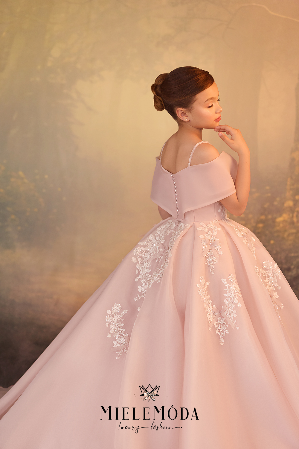 Emilia Luxury Flower Girl Party Birthday Dress