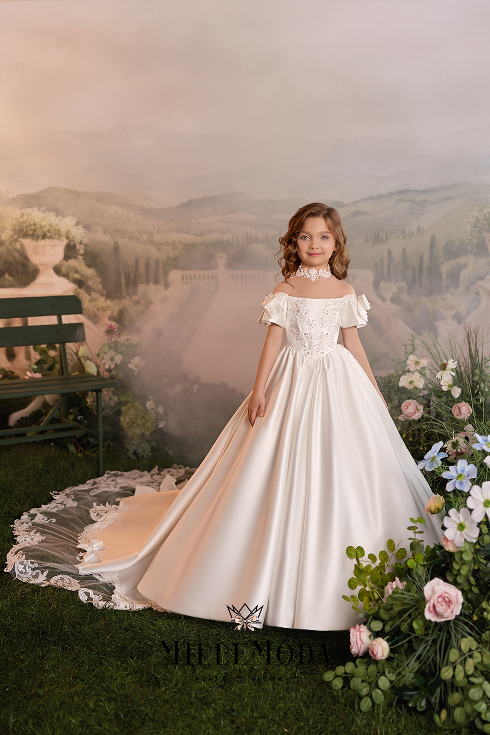 Fiorella Couture Flower Girl First Communion Dress