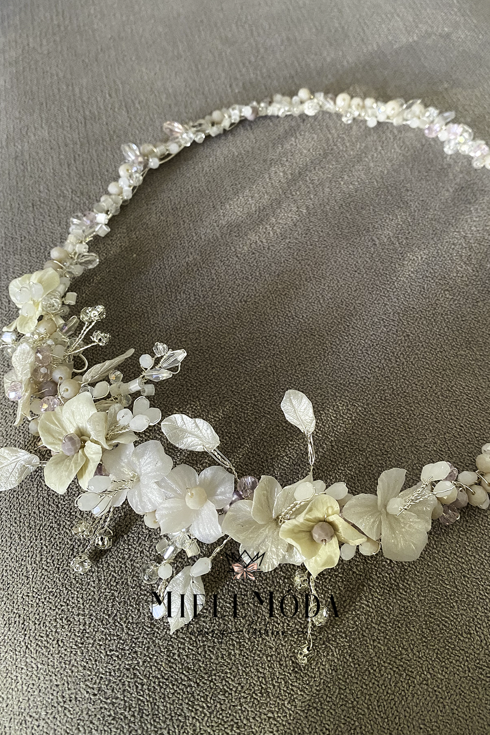 Luxury Floral Beaded Hairband Accessory