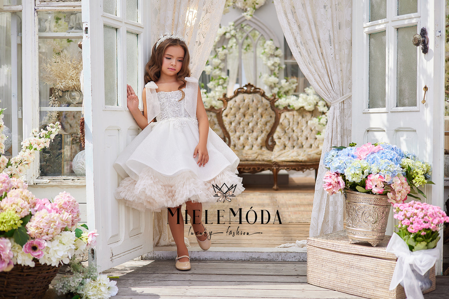 Freesia Luxury Couture Flower Girl Communion Dress