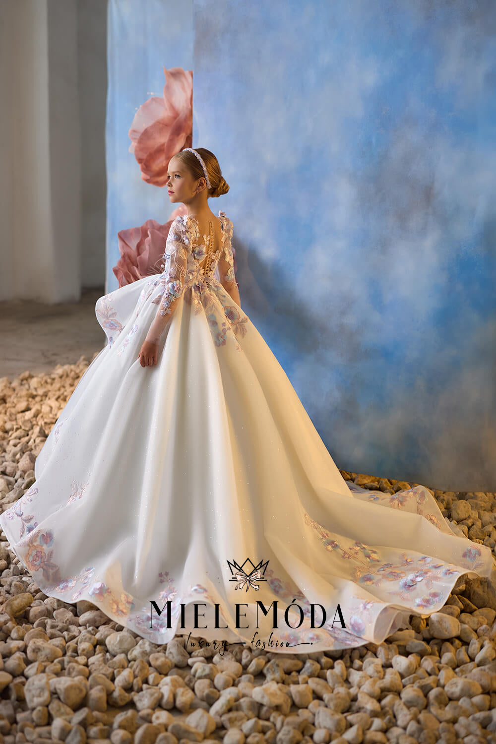 Frosted Lily Luxury First Communion Dress - Miele Moda Luxury Fashion