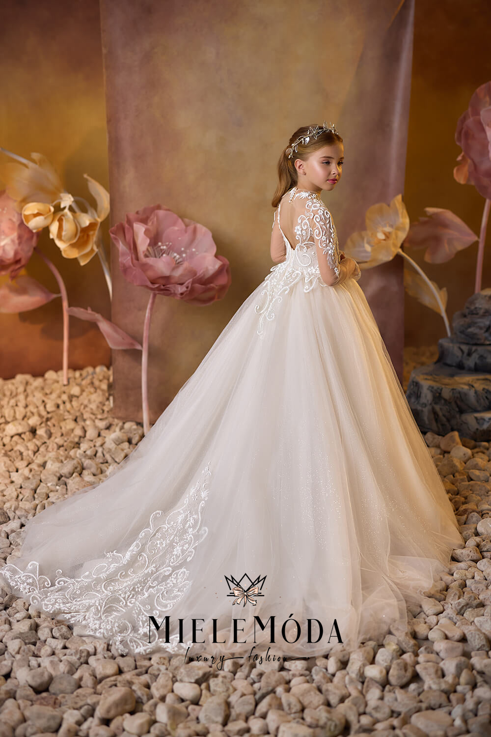 Gilded Ivy Luxury Flower Girl Dress