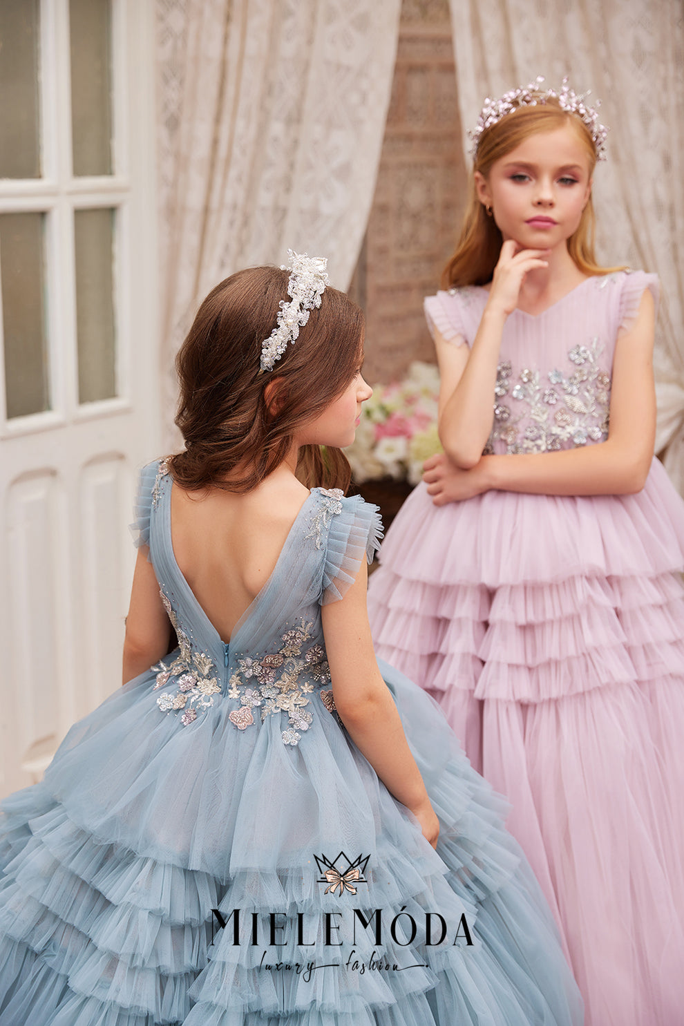 Hazel Couture Flower Girl Dress Miele Moda Luxury Fashion