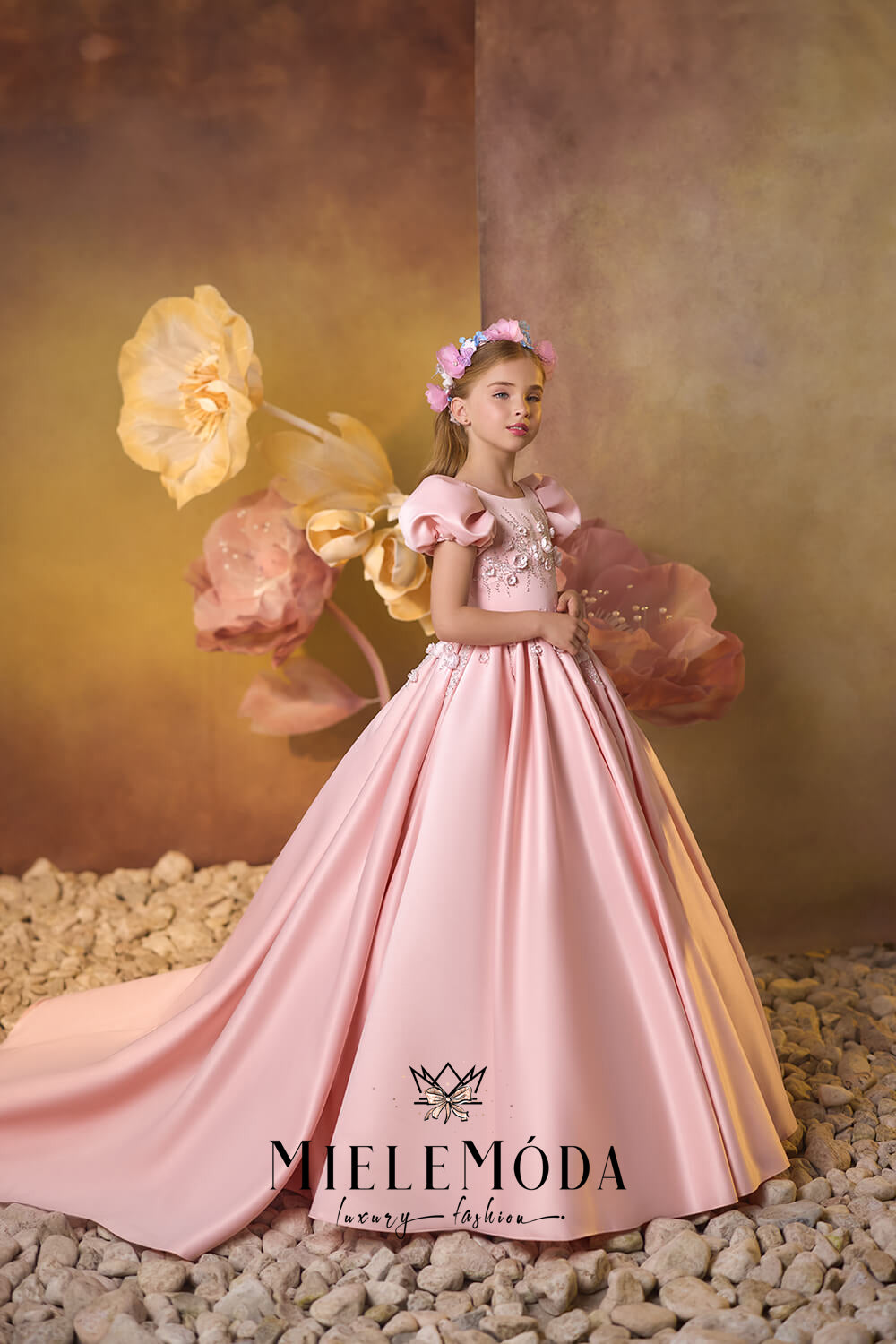 Ivy Blossom Luxury Flower Girl Dress - Miele Moda Luxury Fashion Ivy Blossom Luxury Flower Girl Dress - Miele Moda Luxury Fashion