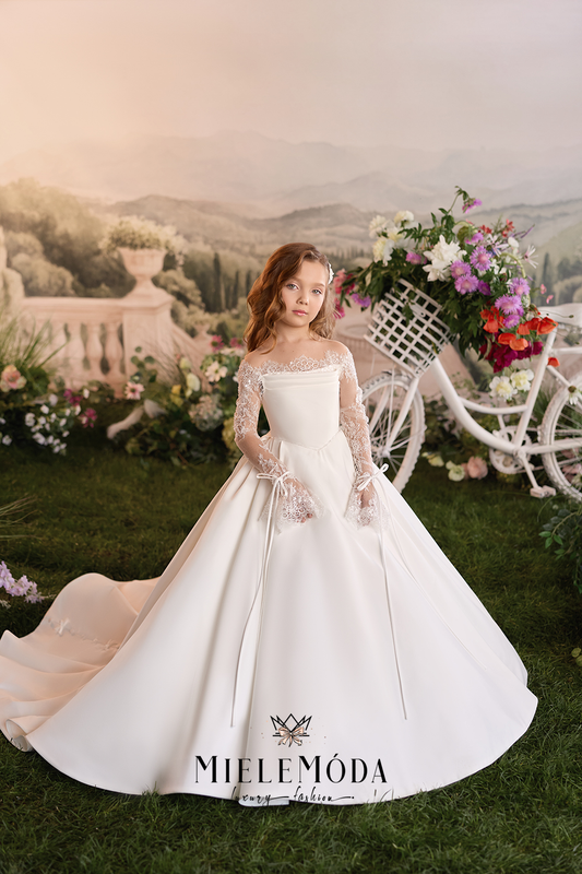 Juliette Flower Girl Communion Lace Dress