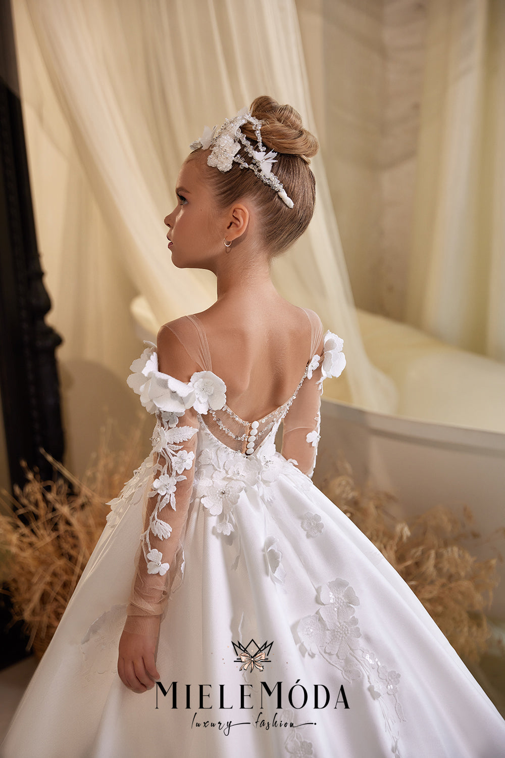 Lillian Custom Design Couture Flower Girl Communion Dress