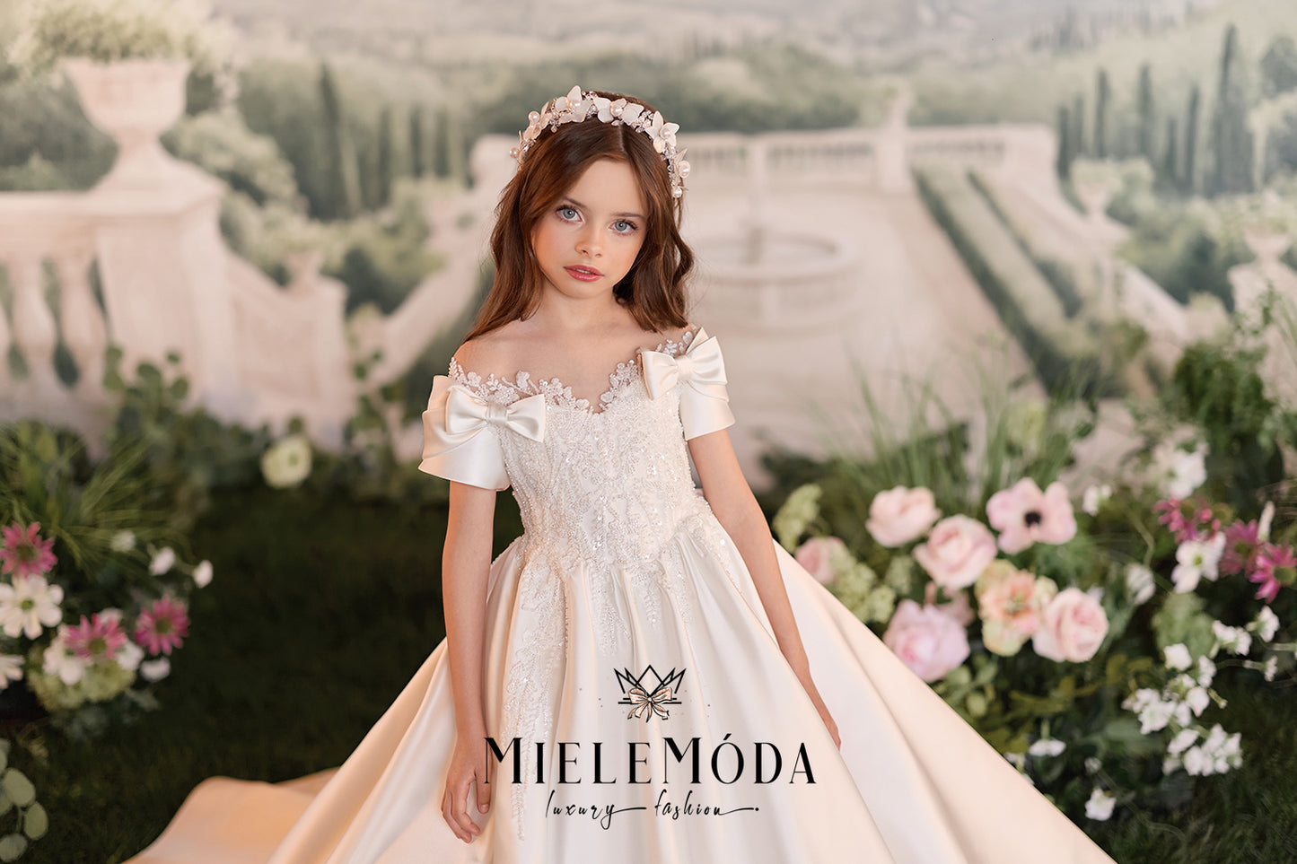 Lucienne Couture Flower Girl Communion Dress