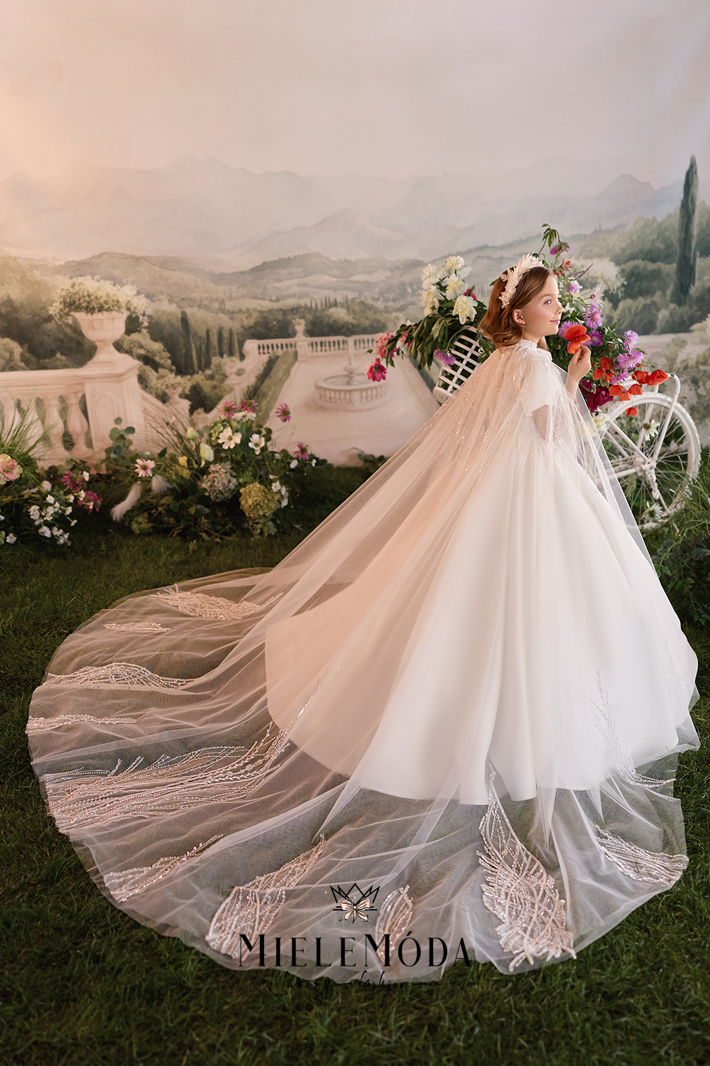 Margaux Luxury Flower Girl Communion Maxi Dress